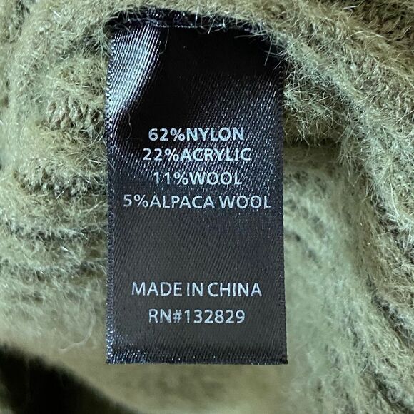 NWT House of Harlow x Revolve Khalida Alpaca Wool Green Sweater V Neck Size S - Picture 10 of 12